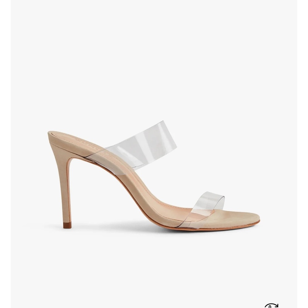 SCHUTZ Clear Strap Nude Heels
